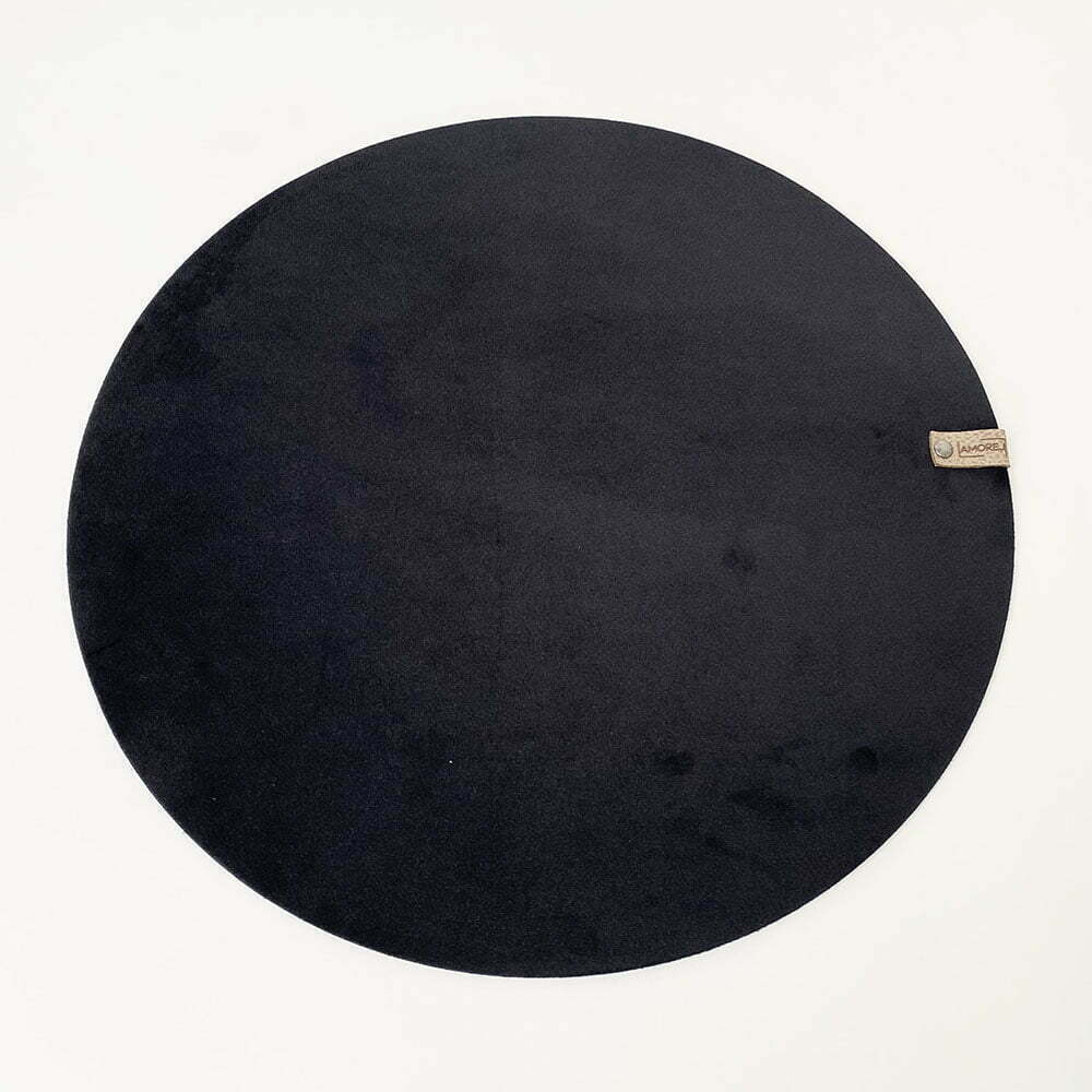 ovalo formos veliuriniai stalo padekliukai juodi 5