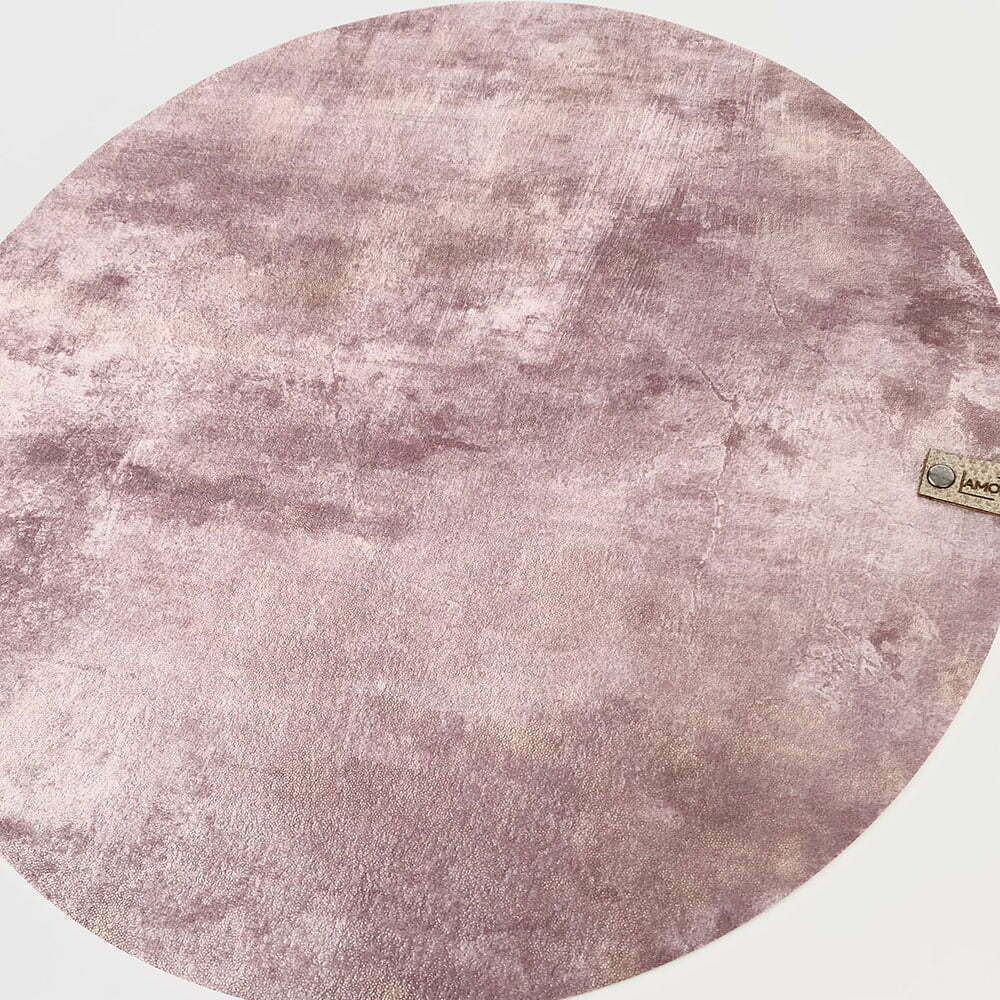 ovalo formos veliuriniai stalo padekliukai rozines spalvos 6