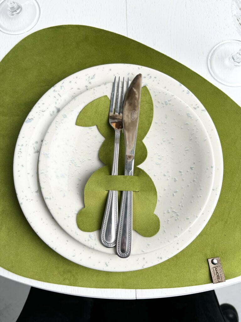 Stalo įrankių laikiklis papuošimas Zuikis Salotinės spalvos (stlir14 ...